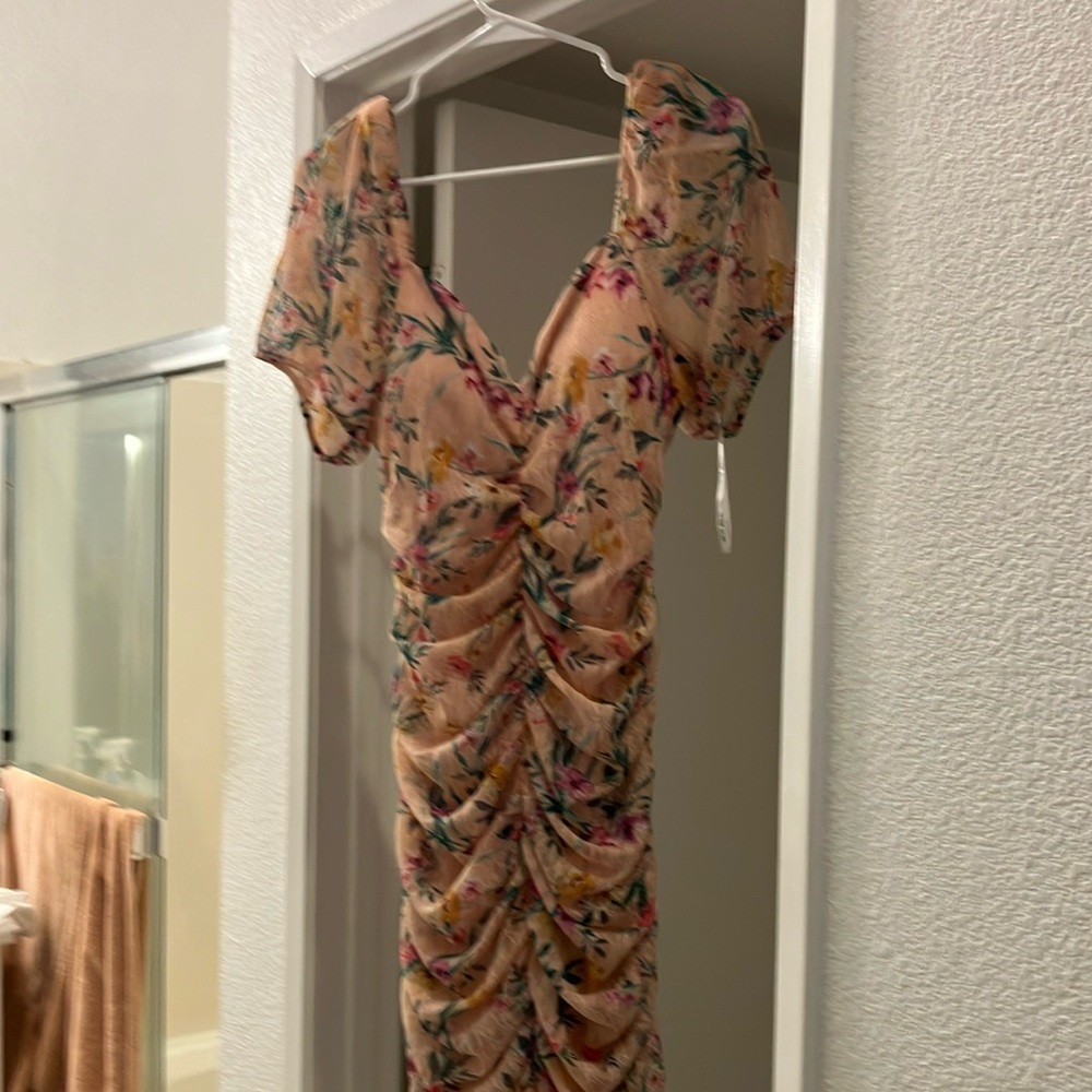 Floral Ruched Dress